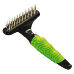 39 pin double row dog rake with rubber soft grip