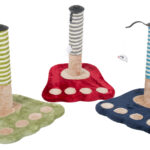 Cat scratching post with mouse toy cm 42 blue