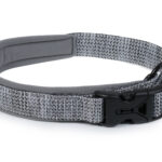 Nylon Deluxe Collar Silver M - 25mmx35-43cm