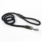 Nylon rope leash Black 13mm x 120