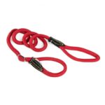 Nylon rope choke leash Red 7mm x 150