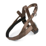 Nylon Norwegian padded harness Brown L 25mmx43-69c