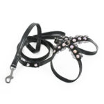 Muso Harness&Leash Set tulle and pearl XXXS Black