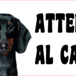 Attenti al cane in forex Bassotto 25x12,5 cm