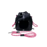 REMIX Travel Carrier 2 in 1 with Leash/Shoulder Belt - Black & Pink