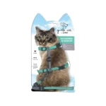 GENTLE CAT Harness Leash SET Jade Green