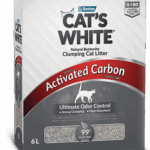CATS WHITE 6L G180 UNSCENTED BENTONITE CAT LITTER(carbon)