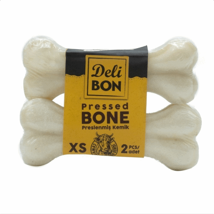 Rawhide Sealed Bone Shaped Chews 7cm 2pcs - White - Figura 1