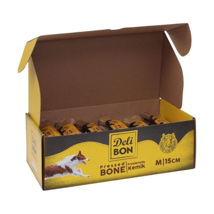 Rawhide Sealed Bone Shaped Chews 15cm 24pcs - Natural - Figura 1