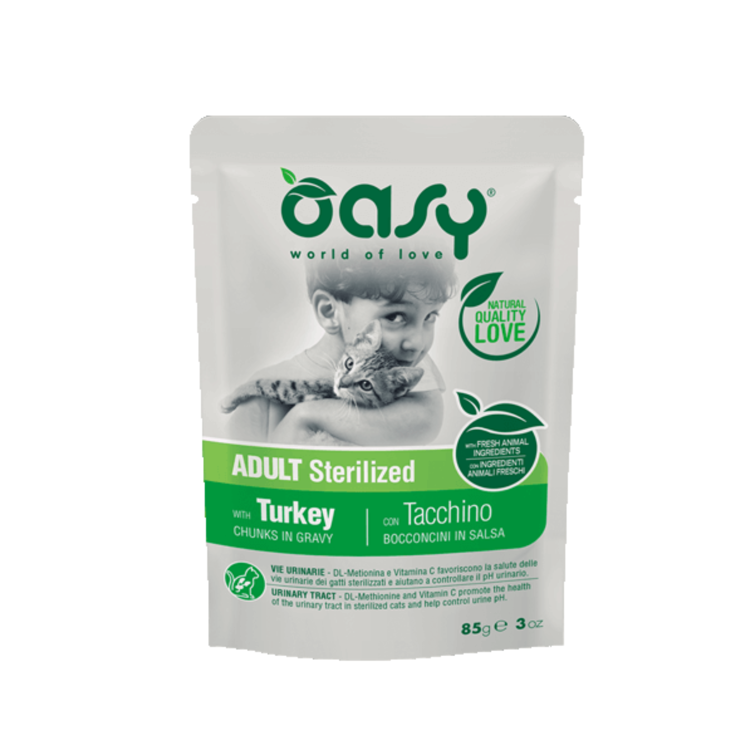 OZ0308 Oasy Wet Cat Bocconcini - AD. STERIL. TACCHINO Busta 85g - Figura 1