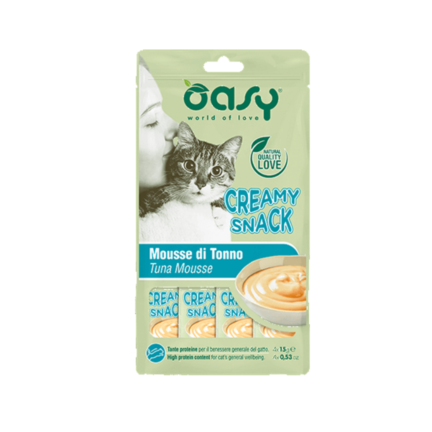 OZ0742 Oasy Snack Cat - CREAMY SNACK TONNO (4X15gr) - Figura 1
