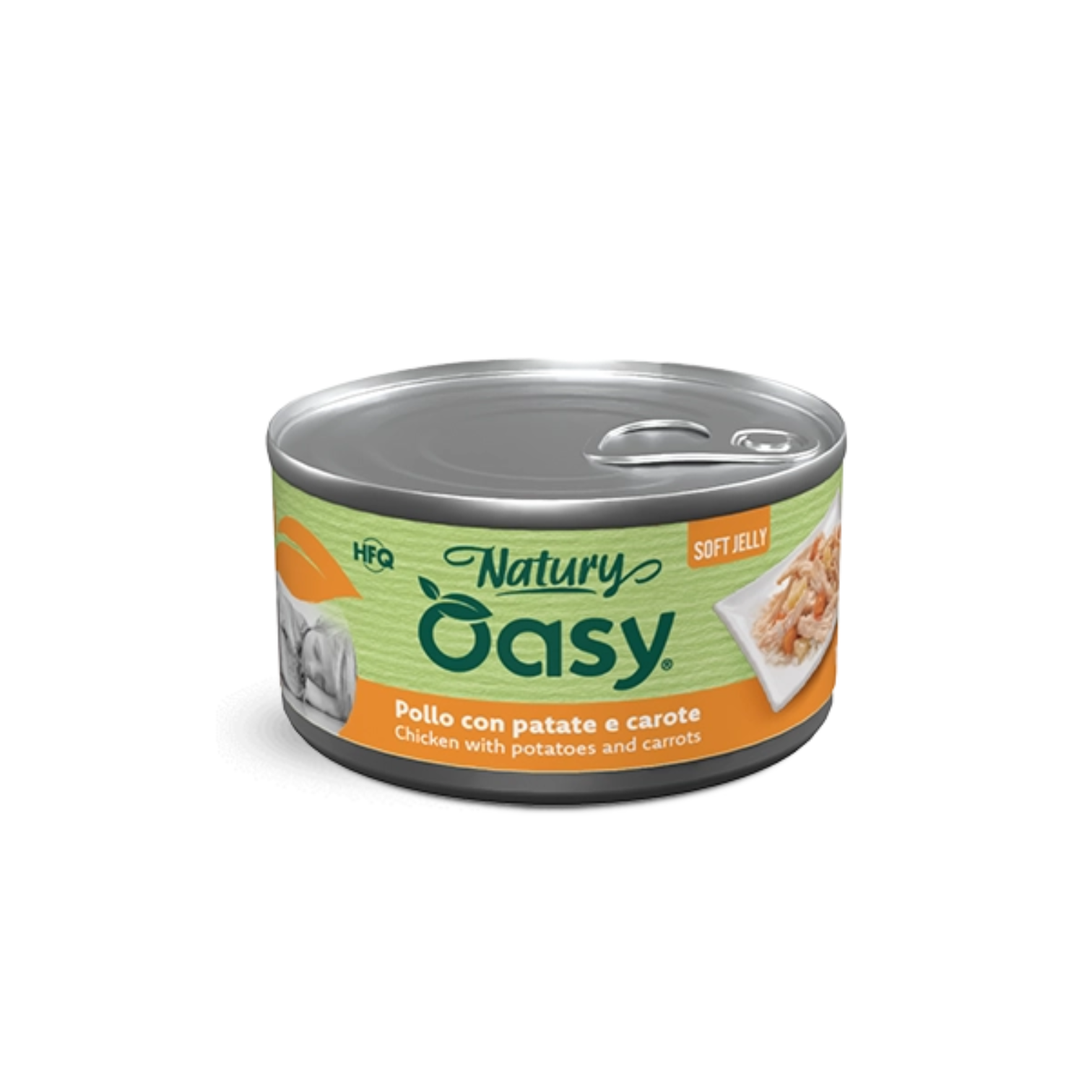 OZ4238 Oasy Wet Dog Natury Soft Jelly - POLLO CON PATATE E CAROTE Latti - Figura 1