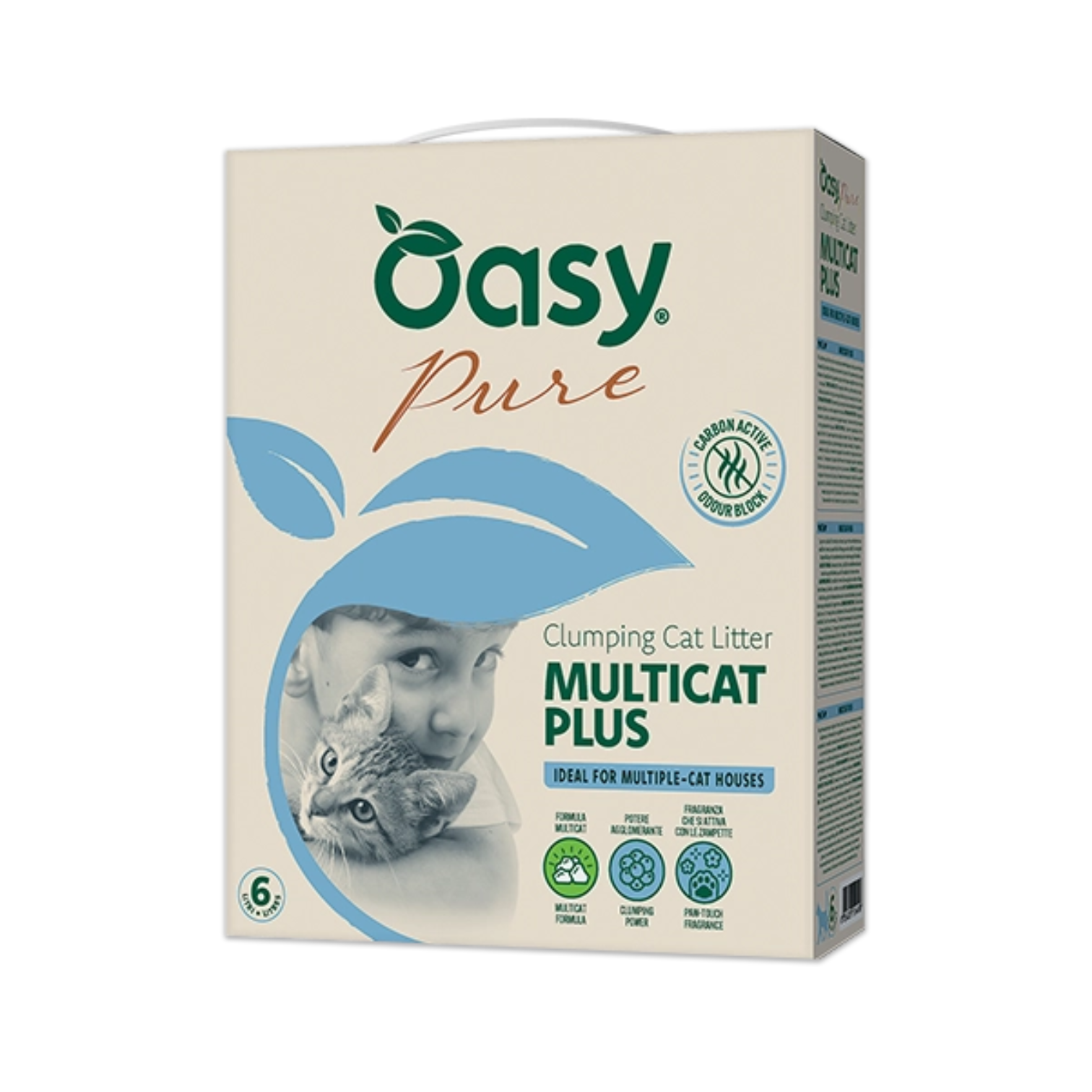 OZ4504 Oasy Lettiera Minerale Pure - MULTICAT PLUS 10 Lt - Figura 1