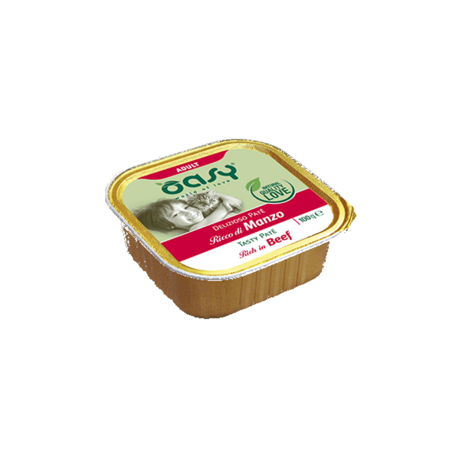 OZ6120 Oasy Wet Cat DELIZ. PATÉ - AD. MANZO Vasch. 100 g - Figura 1