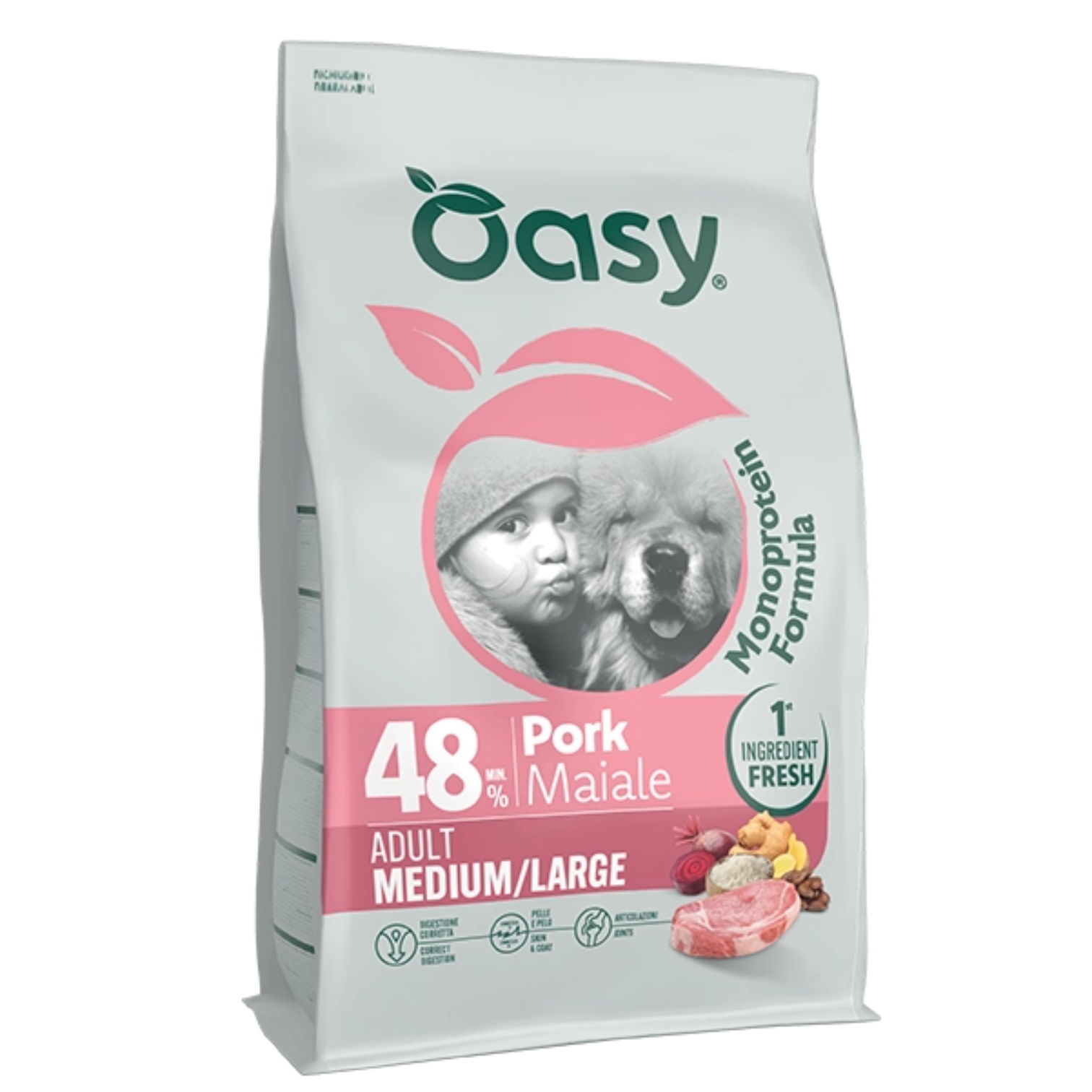 OZ8636 Oasy Dry Dog OAP - ADULT MEDIUM/LARGE MAIALE 2,5 Kg - Figura 1