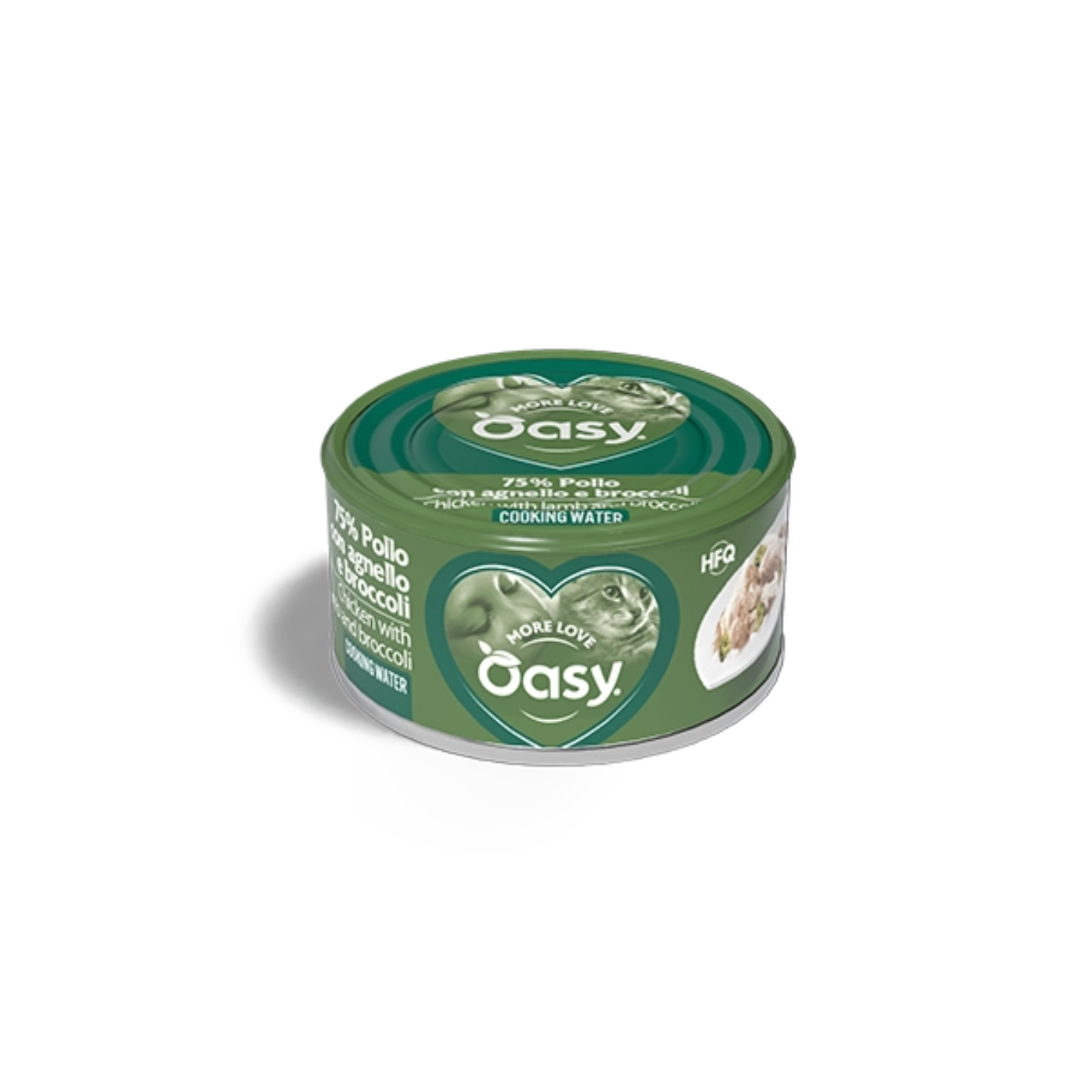 Oasy Wet Cat More Love – POLLO  AGNELLO e BROCC  Lat. 70g